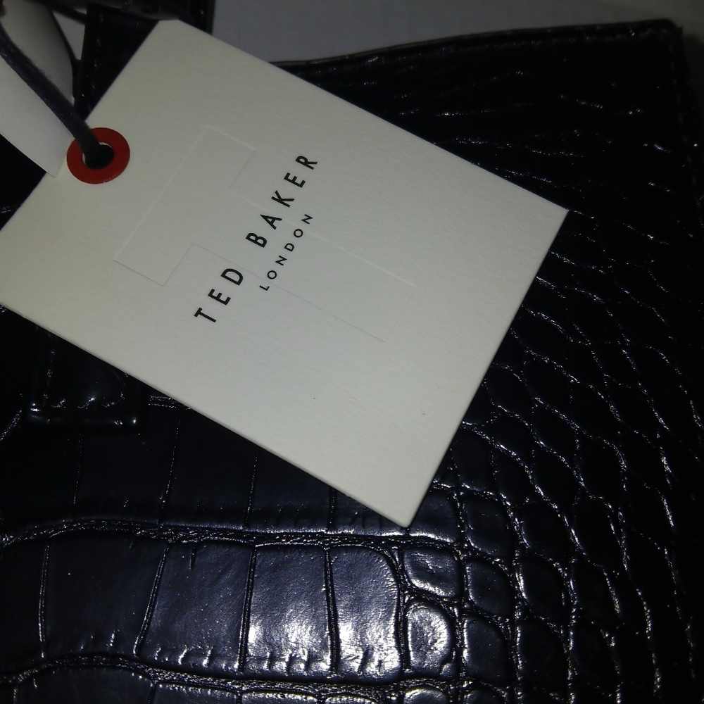 Ted Baker London The Icon Soocon Glossy Crocco Tote, Black, Faux Leather - Picture 10 of 10